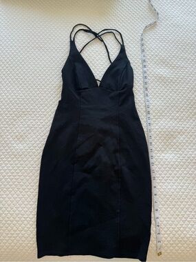 Lulu's Black Crisscross Strappy Mini Dress